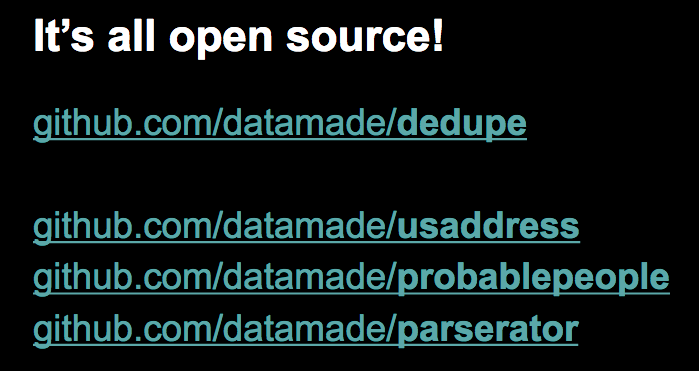 Dedupe OpenSource
